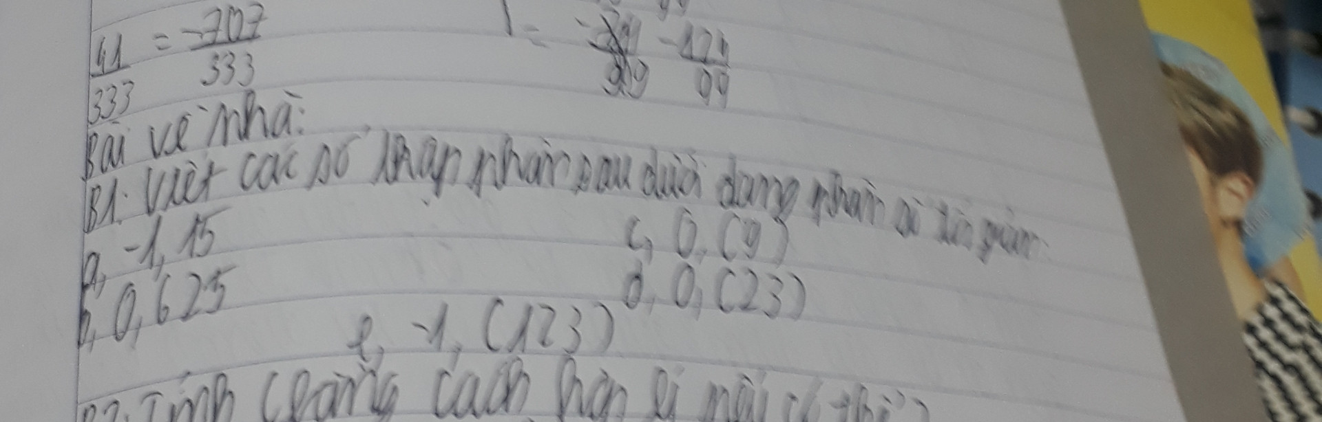 Giúp mình với bài này hơi khó
A.0,chu kì9 b.0,chu kì23 c.-1chu kì 123