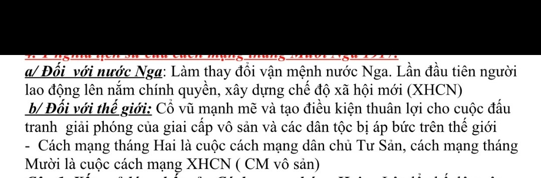 Cách mạng tháng Mười ở Nga dành thắng lợi đã tác động như thế nào tới thế giới?
