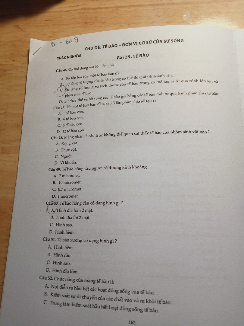 Từ một tế bào ban đầu sau 3 lần phân chia sẽ tạo tra bnh