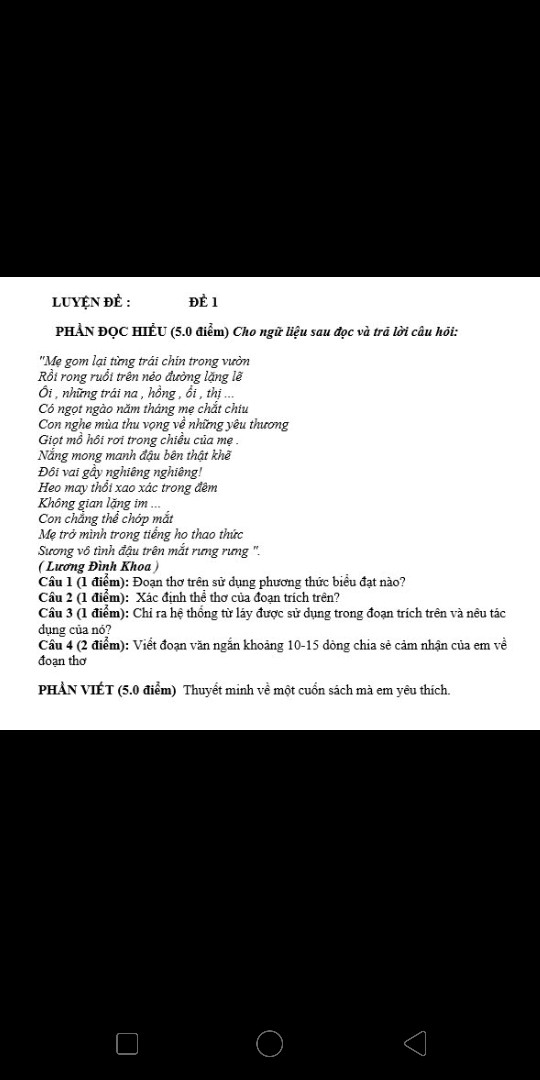 Xác định thể loại và bối cảnh của văn bản trên.Bài đọc hiểu Bầu trời Hà Nội đục nhờ nhờ