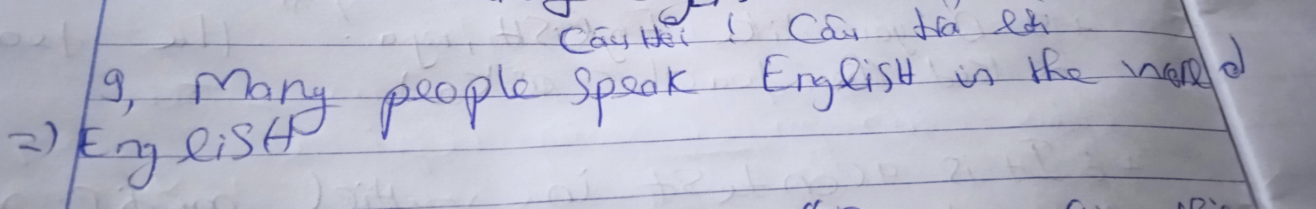 Many people speak english in the worlol
Eng líh