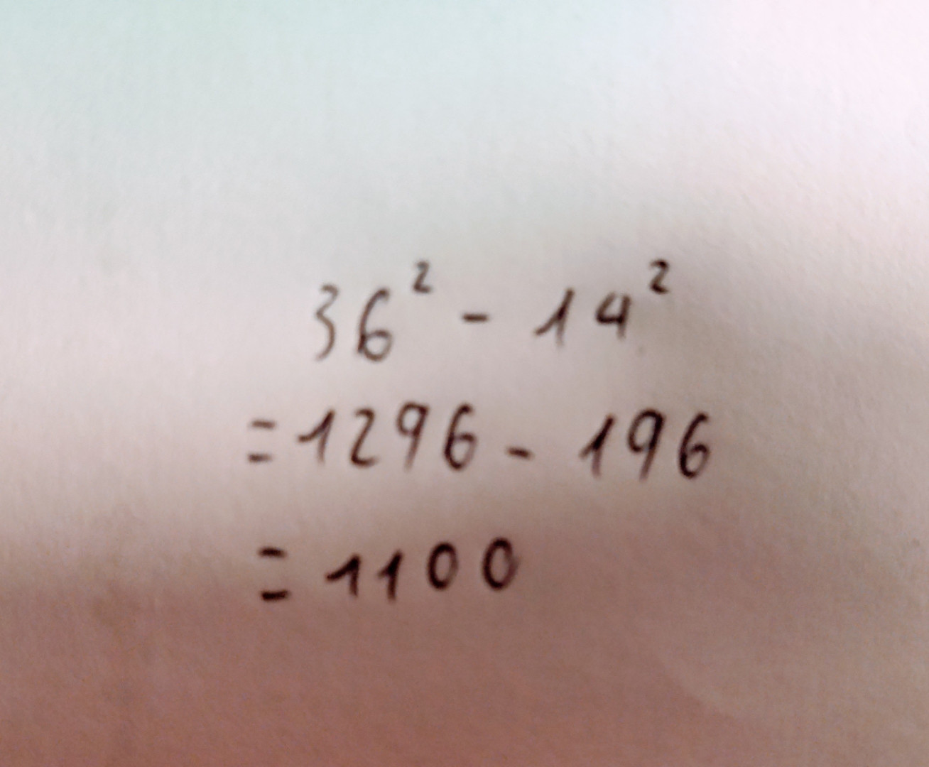 36^2 -14^2 