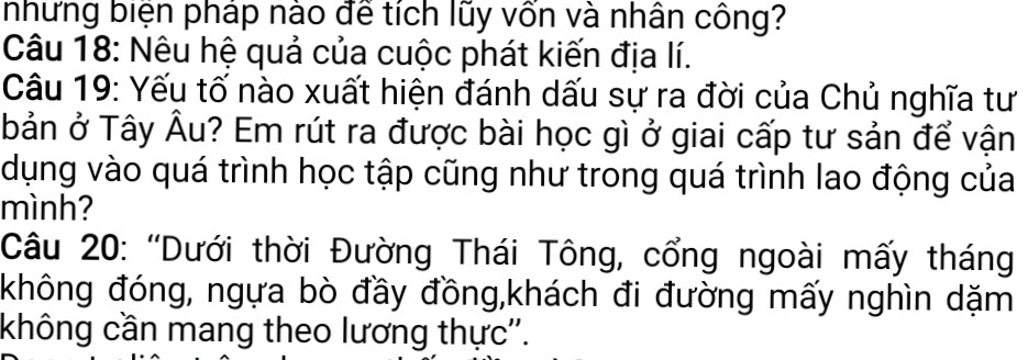 Yếu tố nào xuất hiện đánh dấu sự ra đời của chủ nghĩa tư bản ở Tây âu