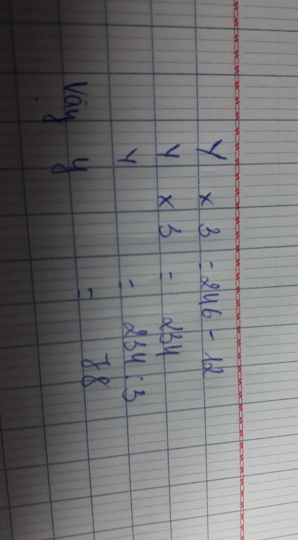 Y×3=246-12