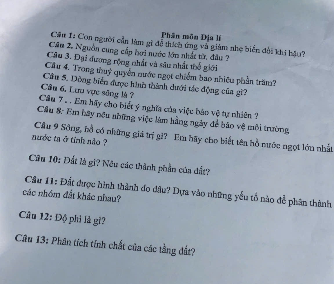 Con người cần làm gì để thích ứng và giảm nhẹ biến đổi khí hậu