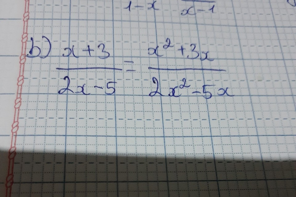X+3.            X²+3x
-----------    = --------
2x +5.         2x²-5x