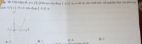 cho hàm số y=f(x) liên tục trên đoạn [-2;4] và có đồ thị như hình bên .số nghiệm thực của phương trình4f(x)-9=0trên đoạn [-2;4]là