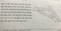 Một công viên hình tam giác tiếp giác với 3 con đường. Người ta muốn làm một cột cờ trên mảnh đất đó sao cho khoảng cách cột cờ đến mỗi con đường đều bằng nhau. Hãy lập bản vẽ để xác định vị trí cột cờ sao cho thoả mãn điều kiện trên. Hãy giải thích cách thực hiện.