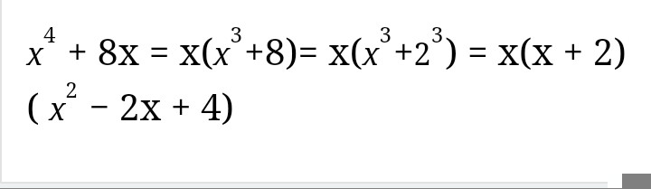 Phân tích đa thức thành nhân tử
x⁴ + 8x