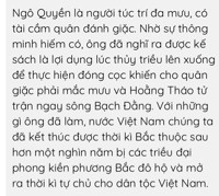 Nêu cảm nghĩ của em về anh hùng dân tộc ngô quyền