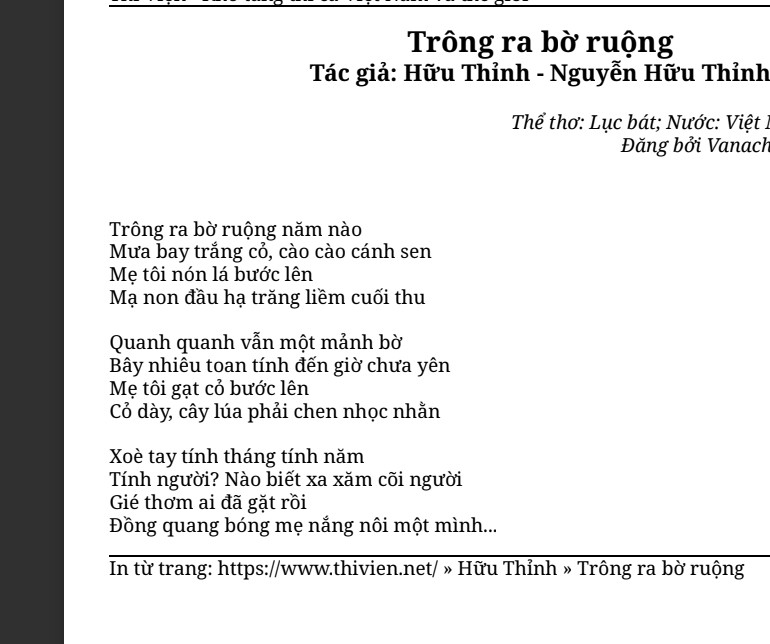 Viết bài văn Phân tích bài thơ trông ra bờ ruộng của tác giả hữu thỉnh