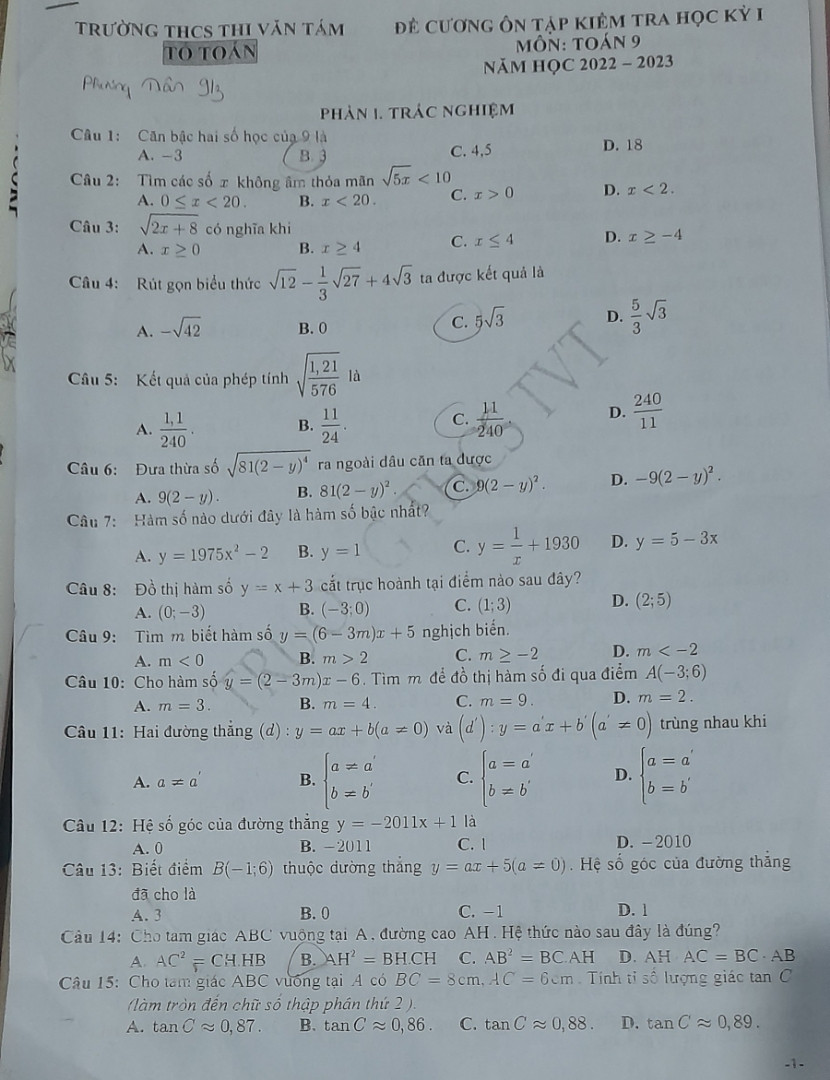 Hai đường thẳng (d):y=ax+b(a≠0) và (d'):y=a'x+b'(a'≠0) trùng nhau khi 
A.a≠a'
B.{a≠a' b≠b'}
C.a=a'  b≠b'}
D.{a=a' b=b'}