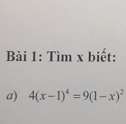 4(x-1)4=9(1-x)2