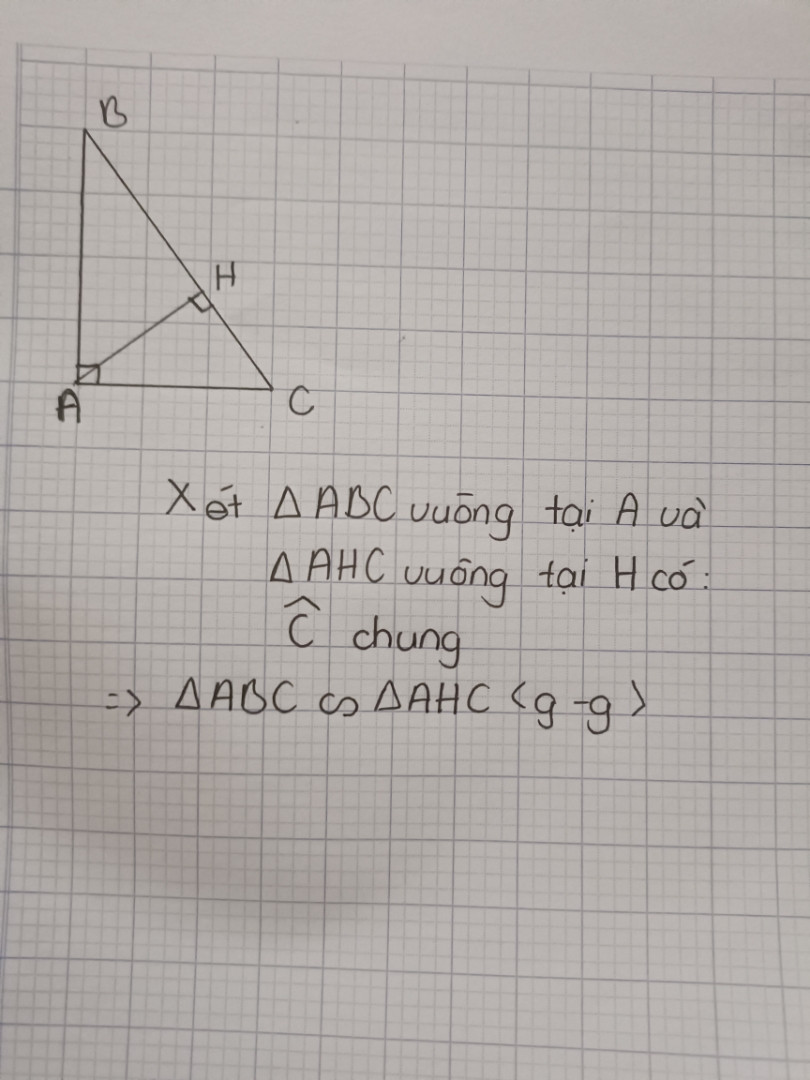 Cho tam giác ABC vuông tại a đường cao AH a chứng minh tam giác ABC đồng dạng với tam giác hac