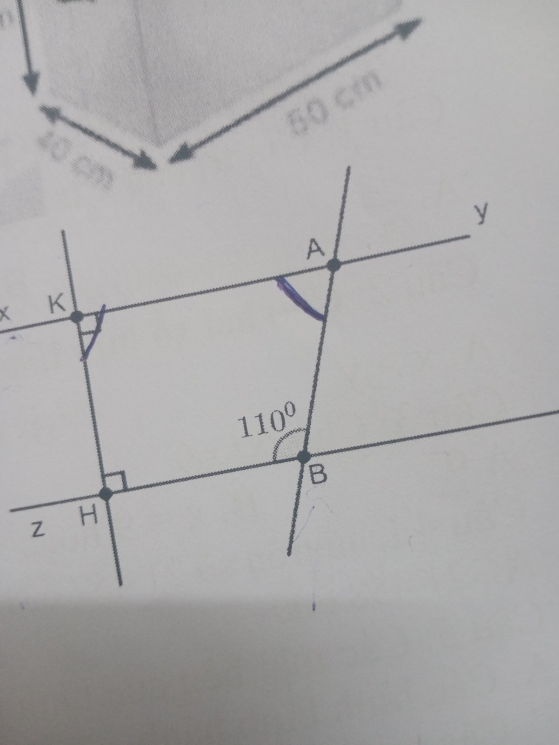 Cho hình vẽ bên.Biết xử vuông góc với HK,zt vuông góc với HK và ABH=110°
a) chứng tỏ rằng xy//zt
b) Tính số đo BAy và BAK?