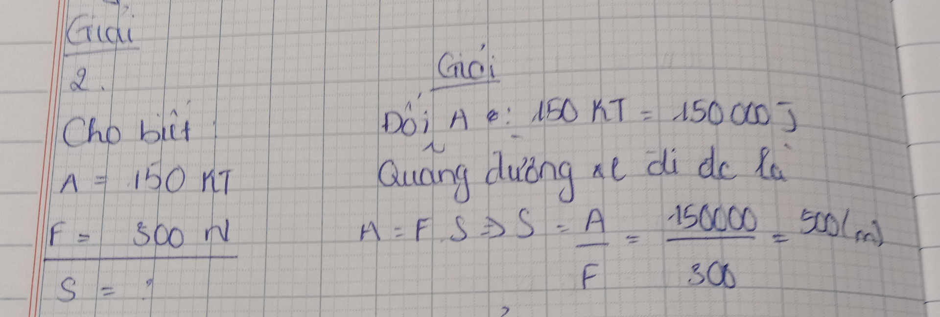 Một dùng một cần cẩu đẻ nâng một thùng hàng có khối lượng là 2500 kg lên độ cao 12 m .Tính công thực hiện trong trường hợp này