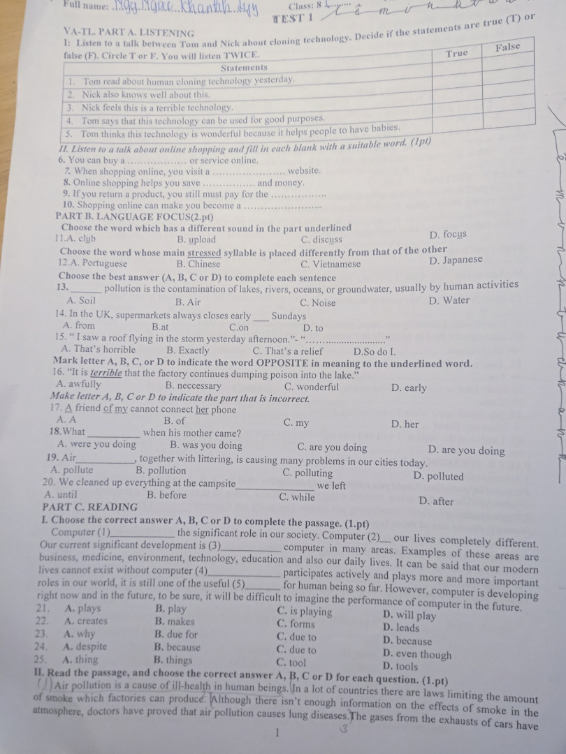 Giúp tôi giải đề