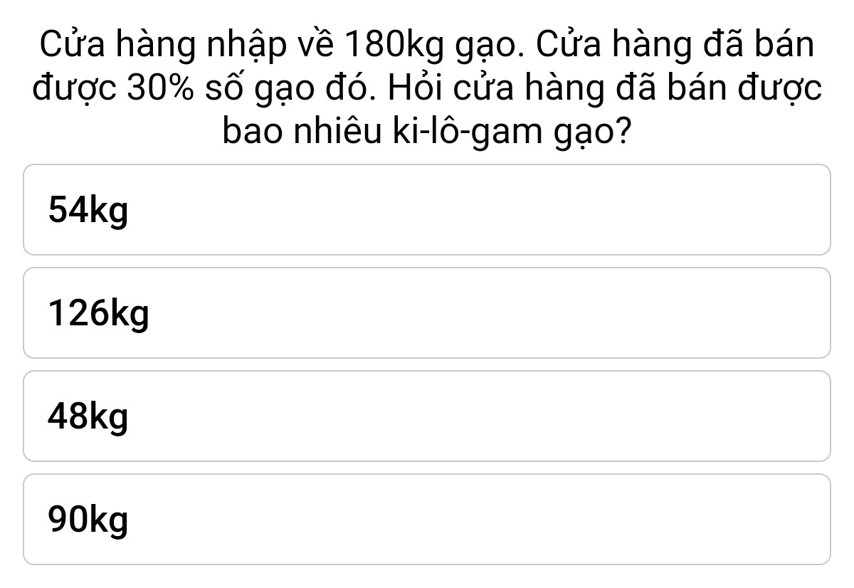 Đơn vị chuẩn bị số gạo đủ cho 15 người ăn trong 28 ngày. Nhưng thực tế có 20 người ăn. Hỏi thực tế số gạo đó ăn được trong bao nhiêu ngày