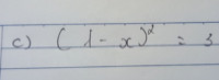 (1-x)^2=3