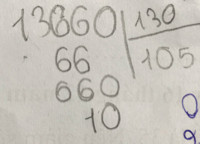 Đặt tính rồi tính 13660:130