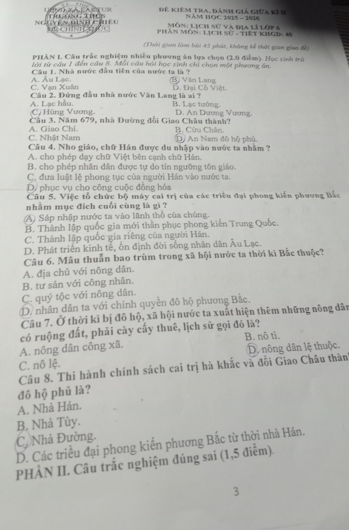Chính quyền đô hộ đã thực hiện những chính sách bốc lột về kinh tế đối với nước...