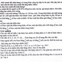 Trong đợt khảo sát chất lượng học kì I, điểm số của 150 học sinh khối lớp Năm