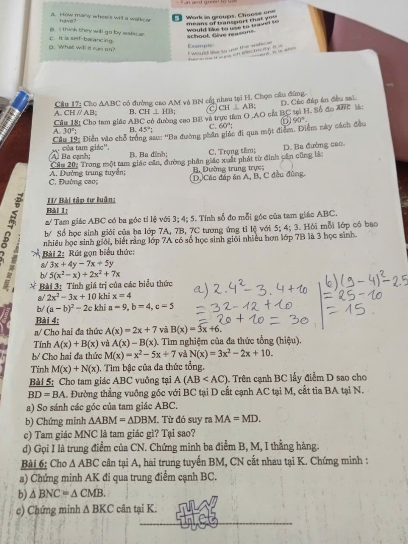 Giải cho tôi bài:tam giác ABC có 3 tỉ lệ vuông góc với 3;4.Tính số đo mỗi góc của tam giác ABC