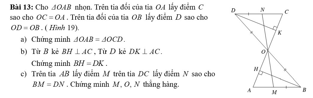 Cho tam giác ABC có AB < AC. Kẻ tia phân giác AD của góc BAC (D thuộc BC).