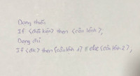 Viết câu lệnh if-then