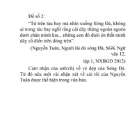 Bình giảng đoạn văn sau trong tùy bút “Người lái đò Sông Đà"