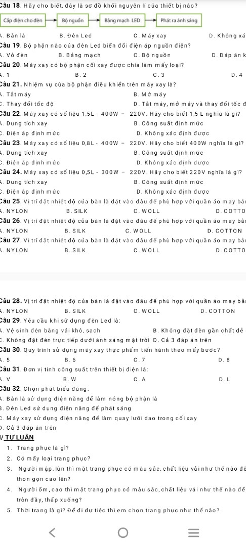 Có mấy loại trang phục