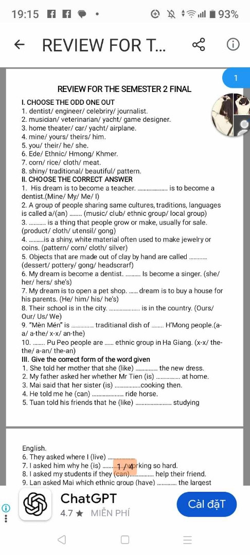 Giúp tôi bài tập tiếng anh