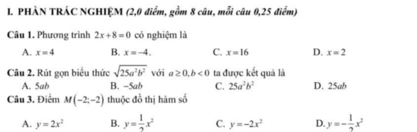 2x+8=0