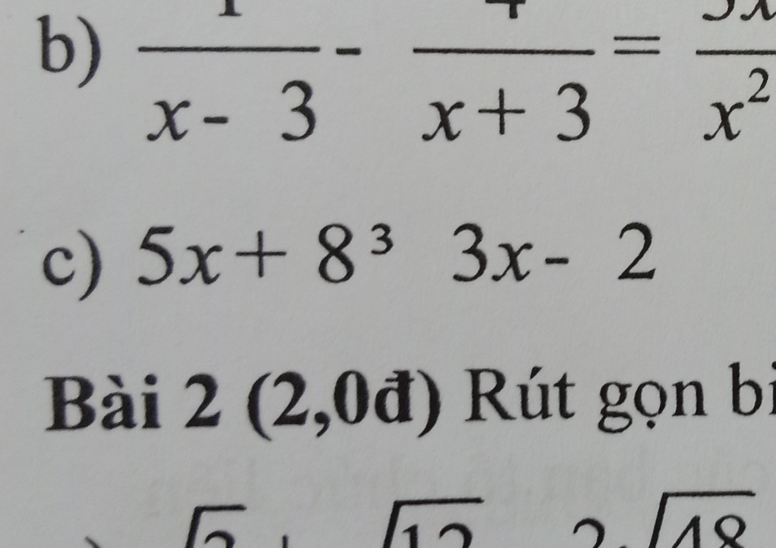 5x + 8³ 3x - 2