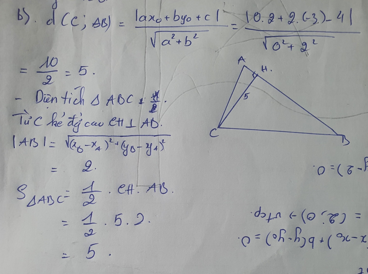 trong mặt phẳng tọa độ oxy, cho tam giác biết  A  (-1,2) B (1,2) C(2;-3) a viết...