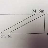 Một thửa đất hình chữ nhật vẽ người ta làm đường nên đường đi chia thửa đất thành hai phần như hình vẽ đoạn mờ bê bằng đoạn nơ nơ và bằng 6m diện tích thửa đất bị lấy làm đường đi là 100 tám mươi mét vuông chiều dài thửa đất ban đầu là 50m tính diện tích thửa ruộng hình chữ nhật lúc ban đầu