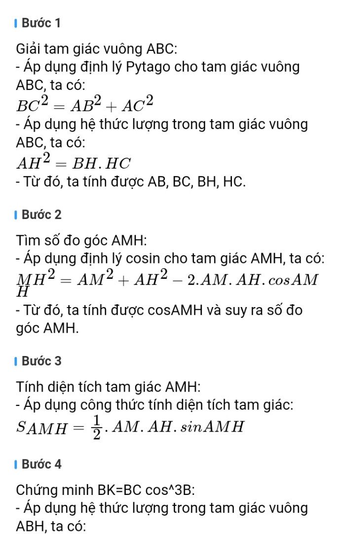 cho tam giác ABC vuông tại A (AB<AC) có đường cao AH cho AH=12cm AC=24cm a) giải