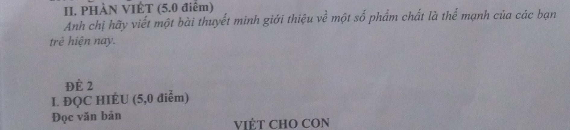 Viết một bài văn nghị luận với chủ đề tình mẫu tử