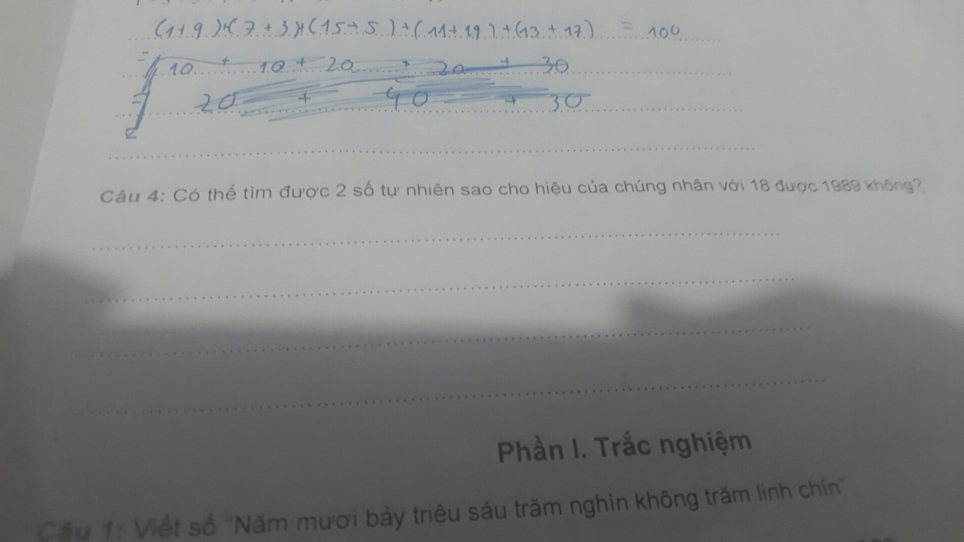 Có thể tìm hai số tự nhiên sao cho hiệu của chúng nhân với 18 được 1989 không?