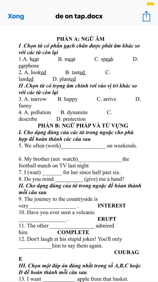 2. A. looked B. tasted C landed D planted