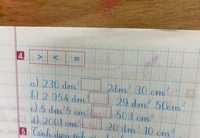 230dm2 .......... 2dm2 30 cm2