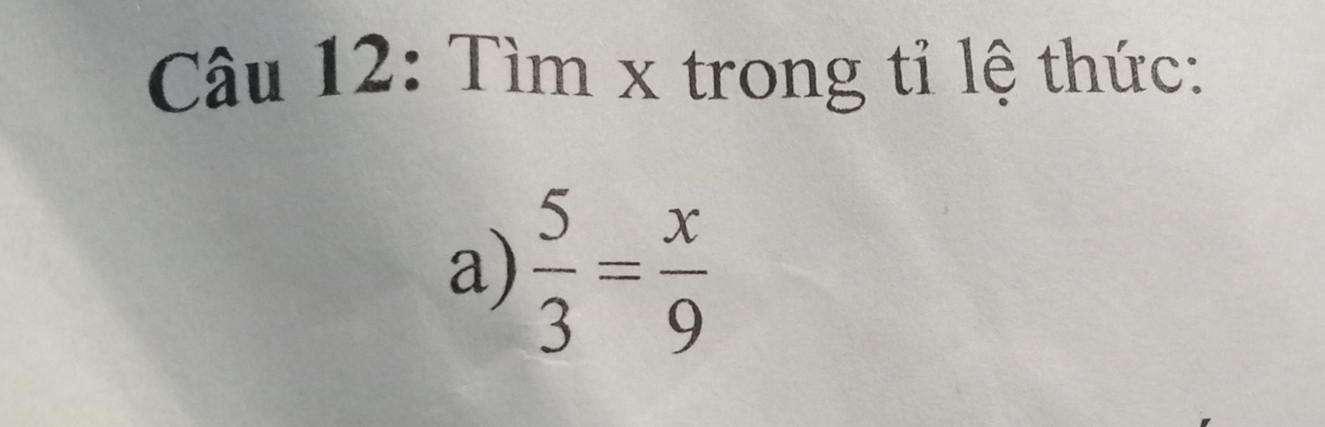Tìm x trong tỉ lệ thức
