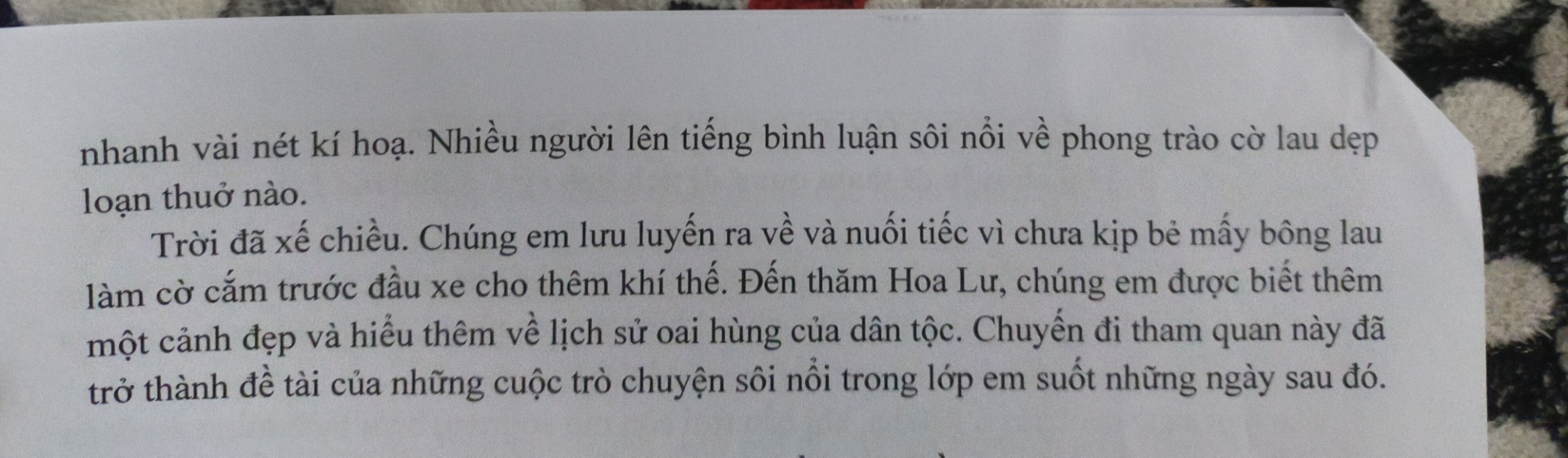 Bài thi giữa học kì : Viết bài văn kể lại 1 chuyến đi tham quan 1 di tích lịch s