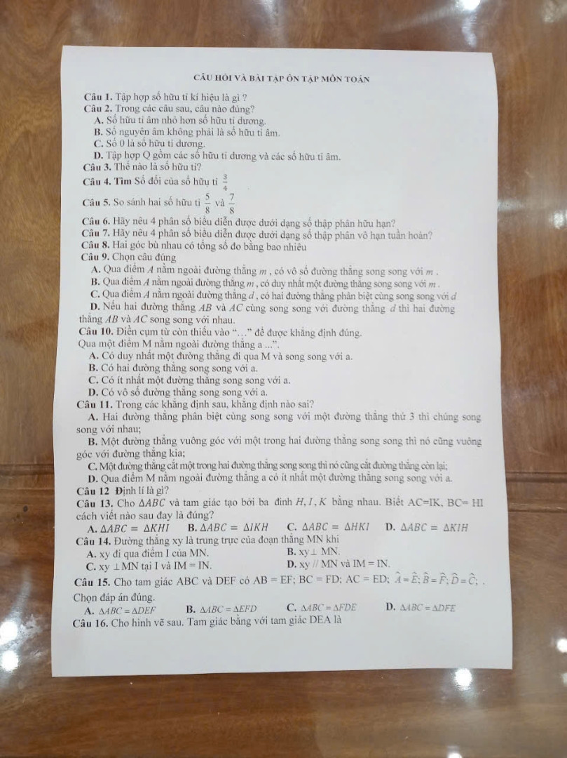 Kí hiệu của hữu tỉ là