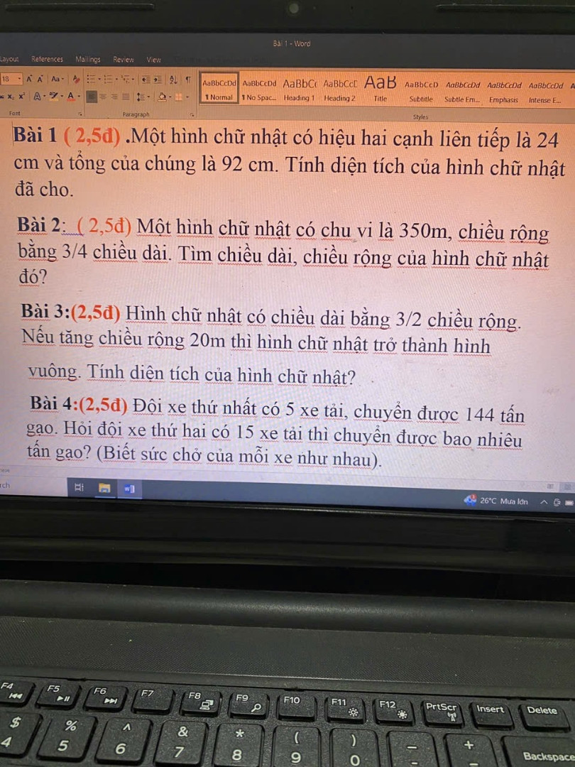 chiều dài bằng 3/2 chiều rộng chiều rộng thêm 20 m thì hình chữ nhật nó trở thàn