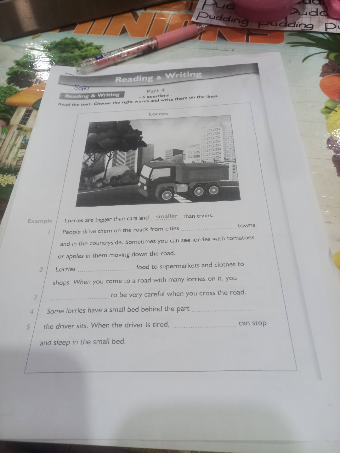 People drive them on the roads from cities .......... towns and in the countryside
A.to
B.with
C.on