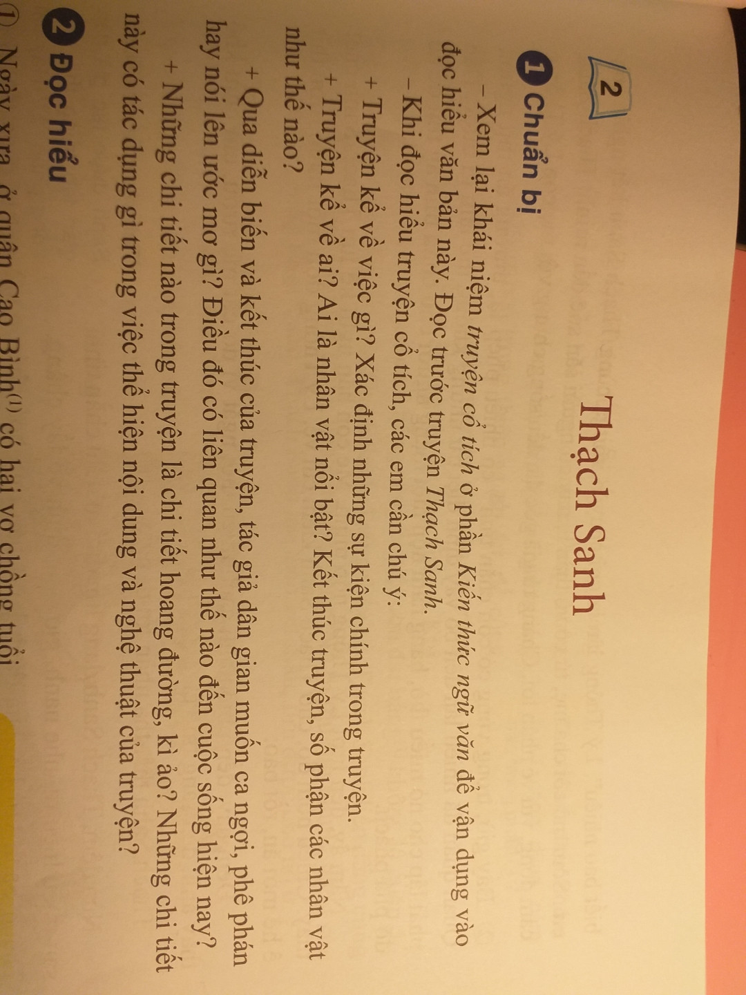 Soạn cho tôi bài thạch sanh